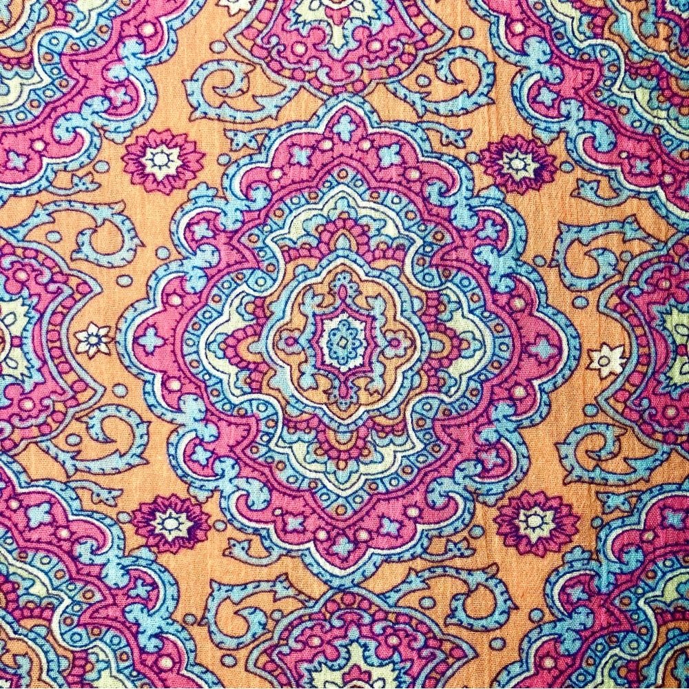 J Crew Paisley Medallion Tunic in Pink/Orange Womens L - Picture 3 of 6